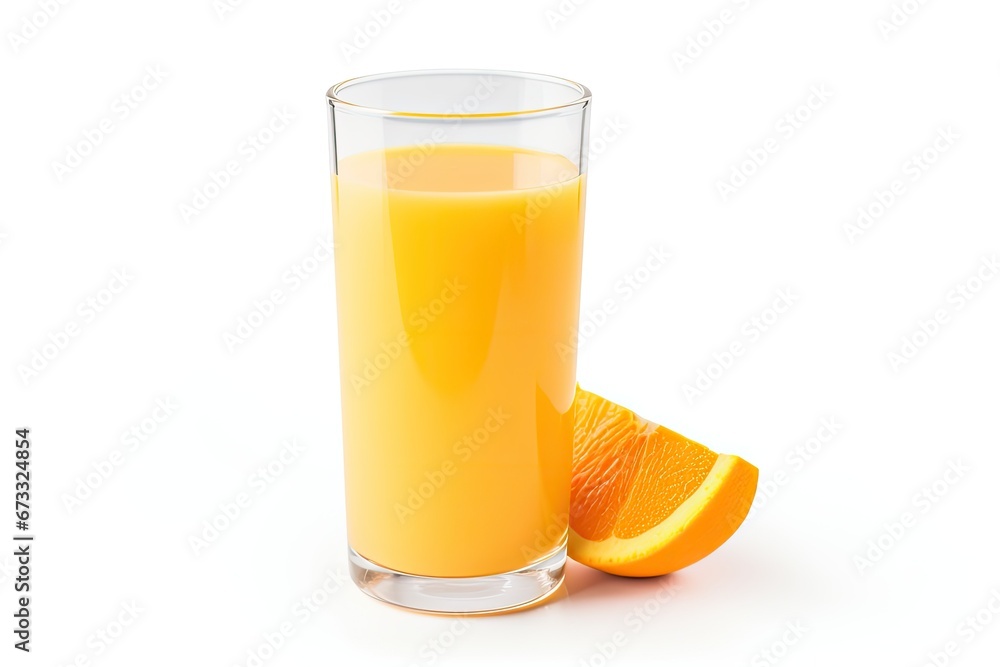 Isolated glass of orange juice on white background Isolated glass of orange juice on white background