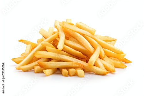 Isolated potato fry with clipping path on white background