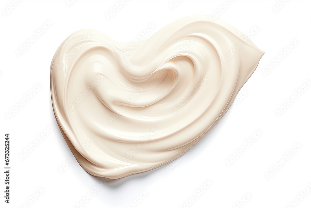 isolated white cream sample isolated white cream sample
