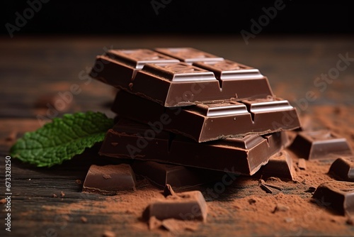 Indulgent Dark Chocolate Bars, Tempting Delights