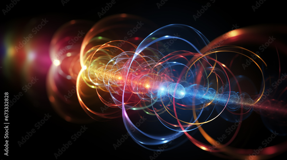 Futuristic abstract energy wave background in space Futuristic abstract energy wave background in space