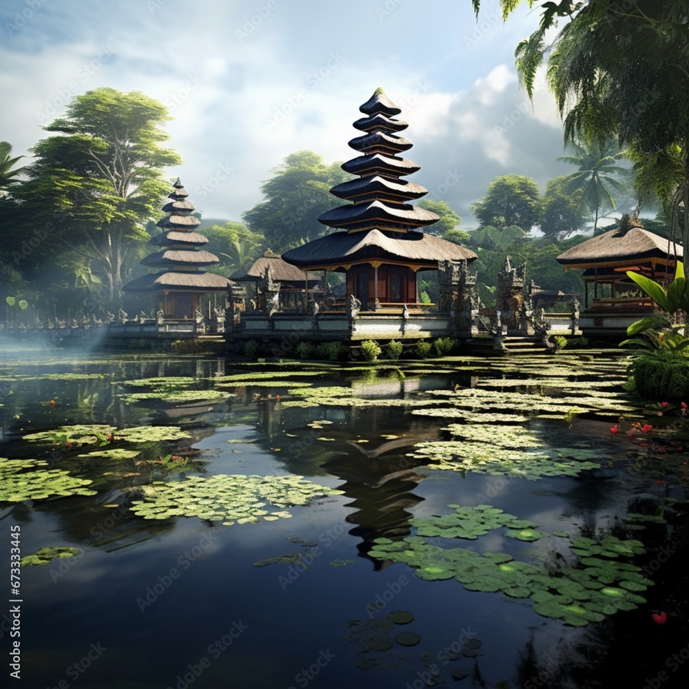 Temple to the water goddess Indonesia