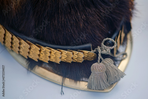 Helmet of the 19th century French cuirassier of the Napoleonic Wars photo