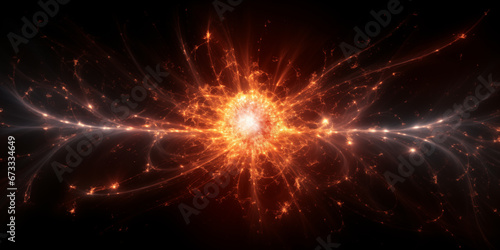 Futuristic abstract background explosion in space