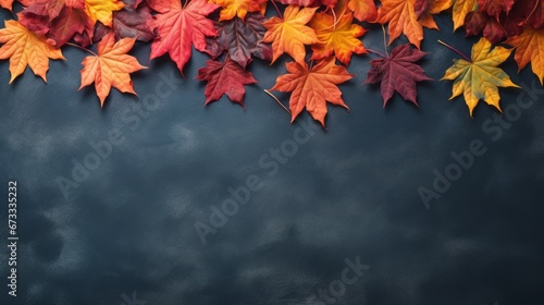 Autumn background with colored maple leaves