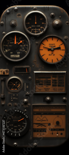 Old retro instrumentation machine