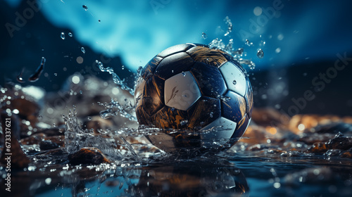 soccer ball in water © lichaoshu