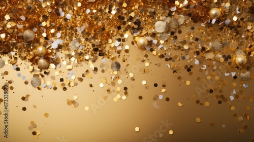 festive background with gold sparkles.