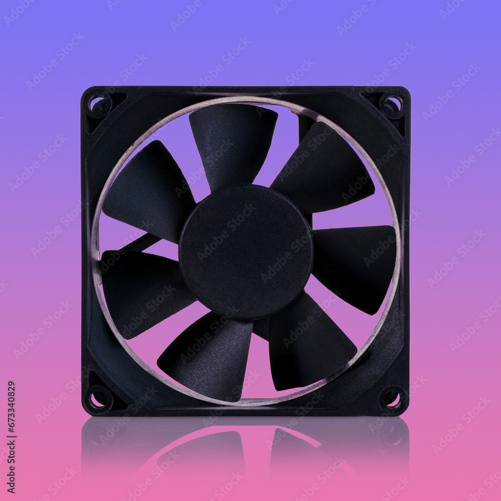 home computer or server cooling fan isolated home computer or server cooling fan isolated