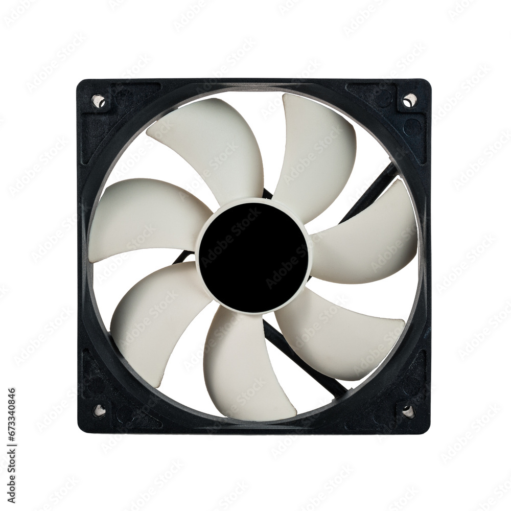 home computer or server cooling fan isolated home computer or server cooling fan isolated