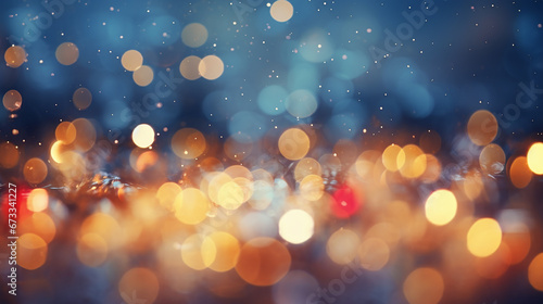 christmas lights with bokeh background, christmas background, greeting card © Birol Dincer 