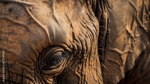 Detailed Close-Up of Elephant's Remarkable Skin Texture © betterpick|Art