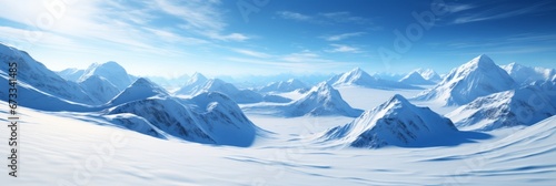 Snow-Capped Mountain Peaks in the Alps - Enchanting Panoramic View