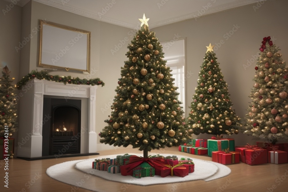 christmas tree and gifts