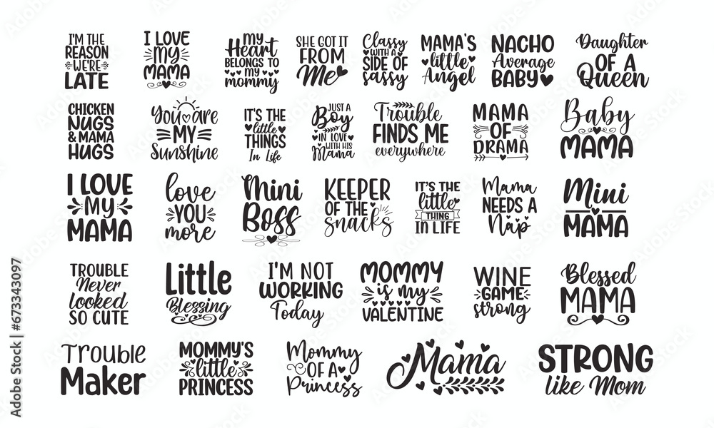mommy and me svg bundle