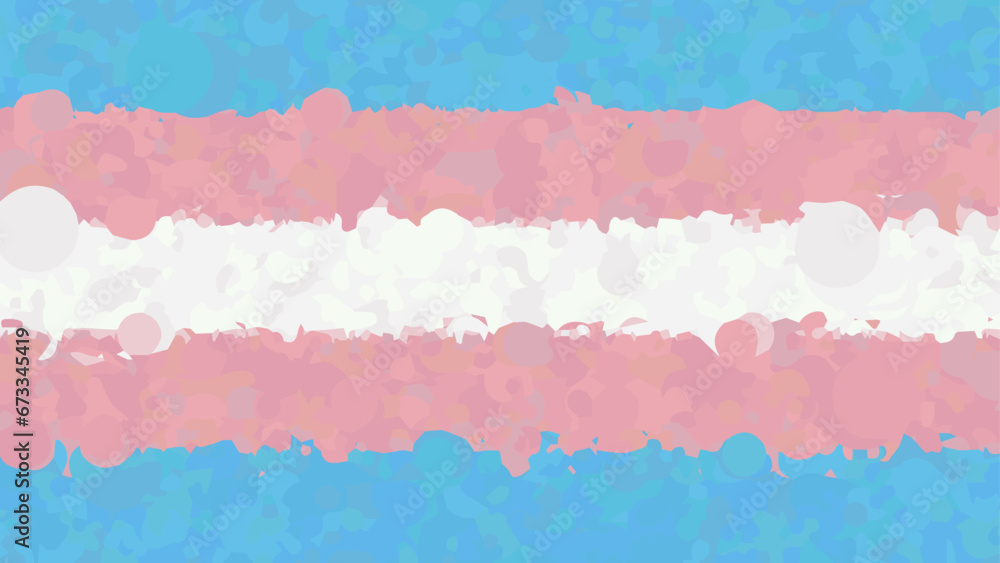 Vector stylized transgender flag. Illustration for Pride Month