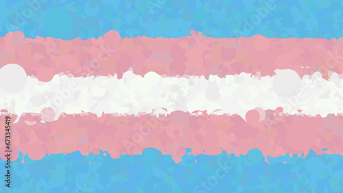 Vector stylized transgender flag. Illustration for Pride Month