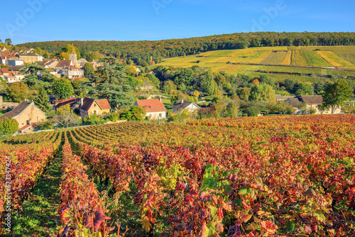Le village de Pernand-Vergelesses, Bourgogne, France
