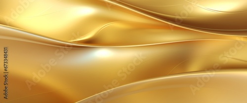 Golden digital abstract background with waves, dynamic wavy lines background, banner wallpaper