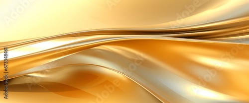 Golden digital abstract background with waves  dynamic wavy lines background  banner wallpaper