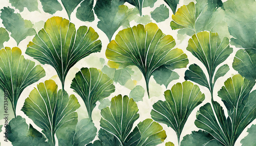 Pattern of gingko biloba leaf