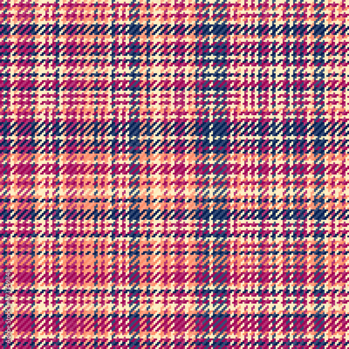 Textile pattern background of check fabric seamless with a tartan plaid texture vector.