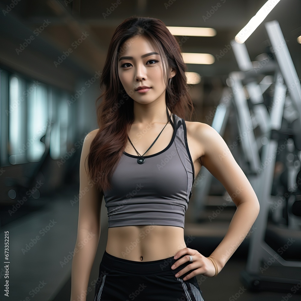 sportive woman in sportswear having workout at industrial gym. Healthy lifestyle, body goals concept sportive woman in sportswear having workout at industrial gym. Healthy lifestyle, body goals concept