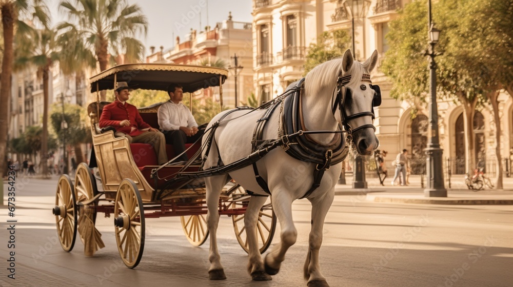horse and carriage generated by AI horse and carriage generated by AI
