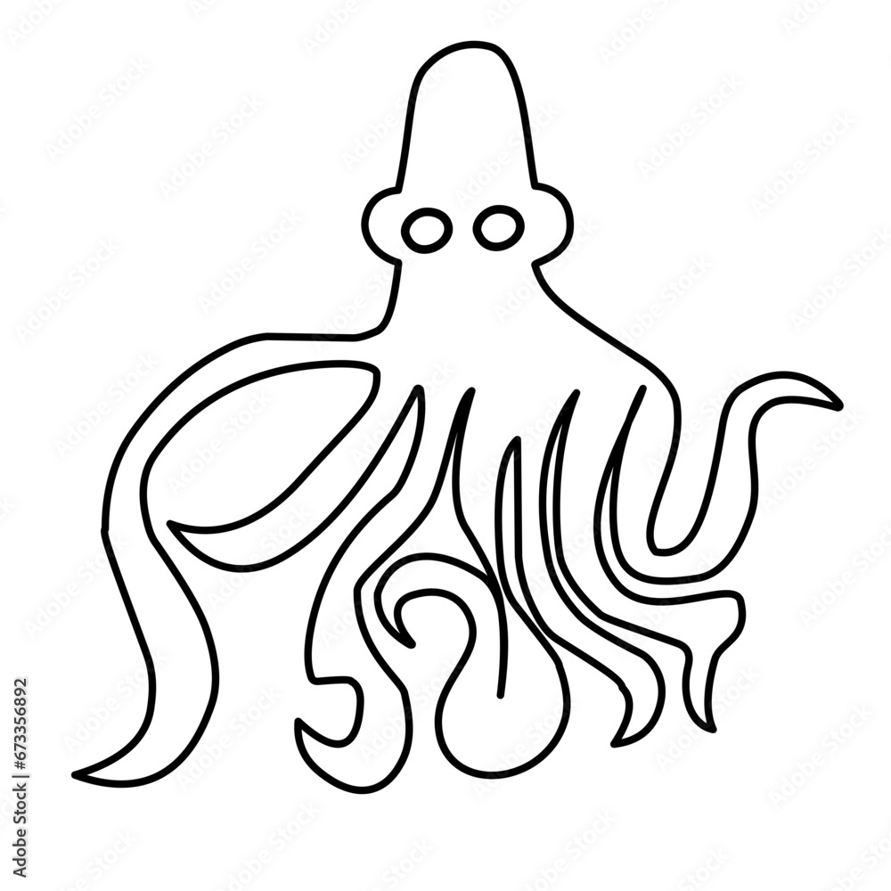 octopus line icon octopus line icon