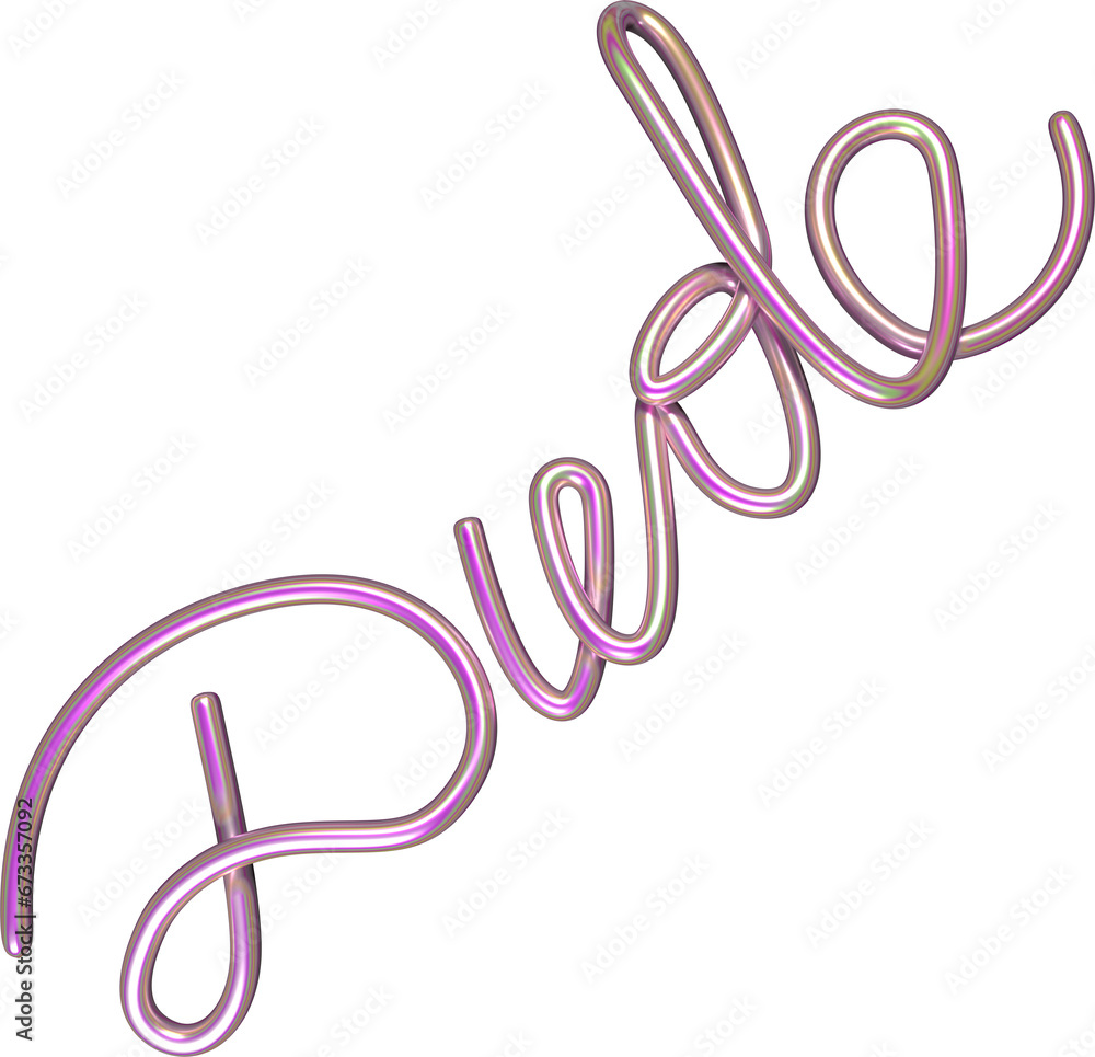 3d word DUDE, holographic texture 3d word DUDE, holographic texture