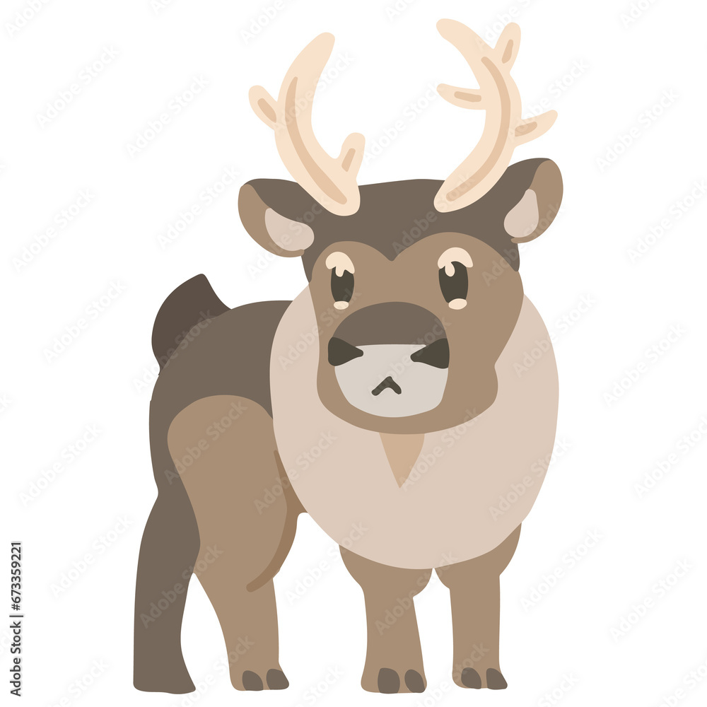 reindeer simple cartoon