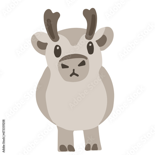 reindeer simple cartoon