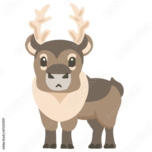 reindeer simple cartoon