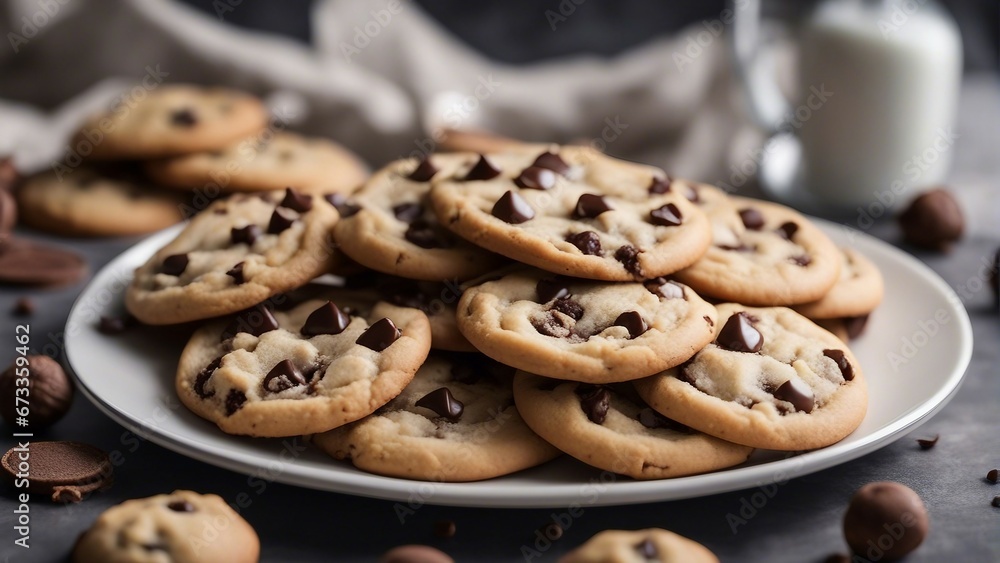 homemade chocolate chip cookies with ingredients at white marble kitchen
homemade chocolate chip cookies with ingredients at white marble kitchen