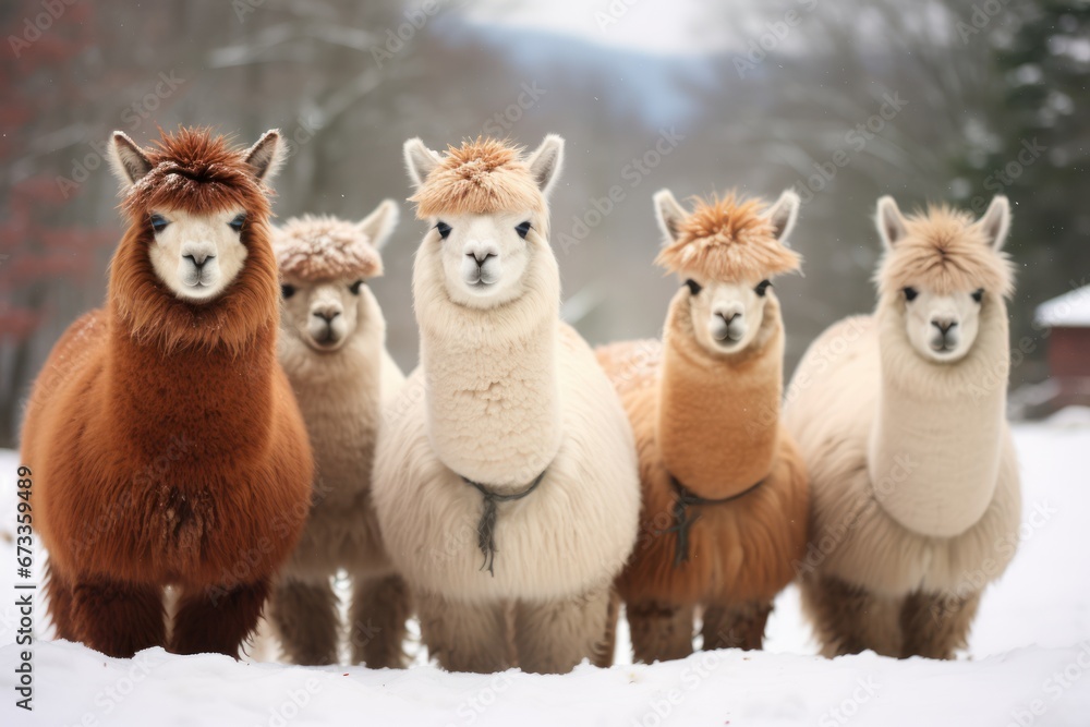 llama or lama, group of lamas on mountains. llama or lama, group of lamas on mountains.