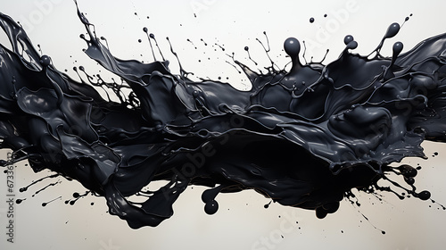 Black ink. Ink close up view isolated. High quality photo.