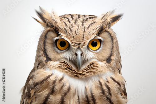 Owl  Owl Portrait  Owl Face  Owl Close Up  Owl In White Background