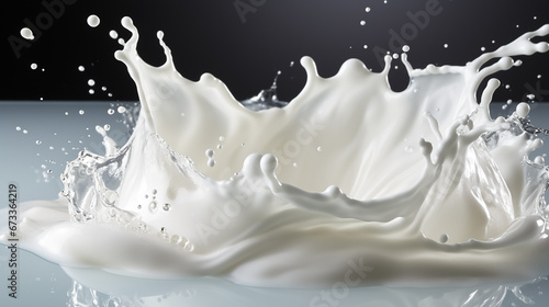 Milk splash. Splash close up isolated on white background with clipping path. High quality photo