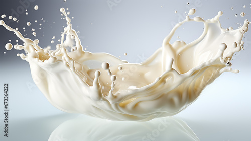Milk splash. Splash close up isolated on white background with clipping path. High quality photo