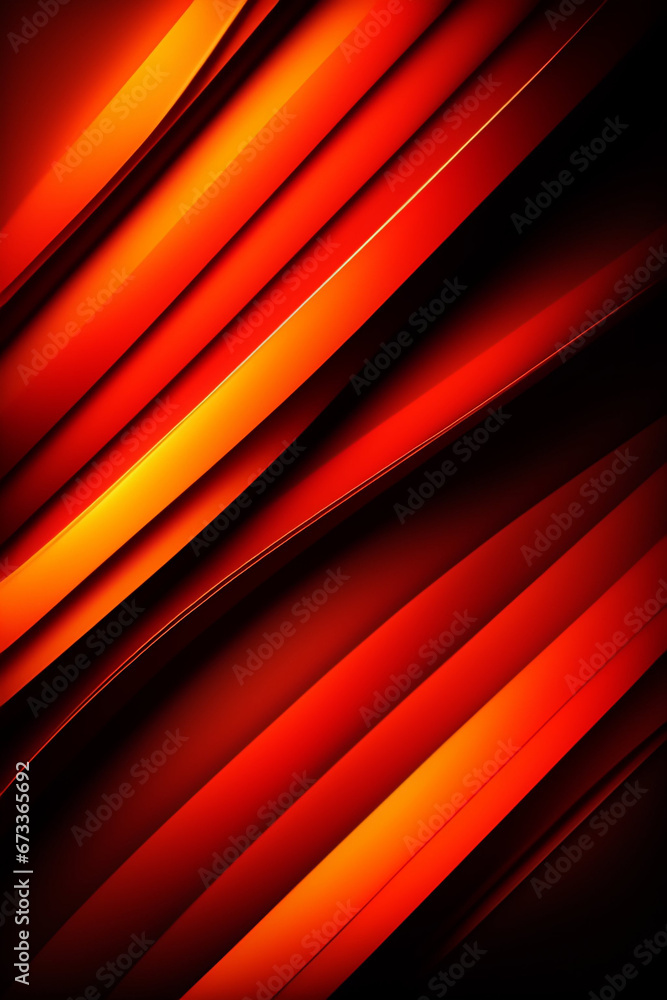 Fototapeta premium an abstract wallpaper with red background and orange strips
