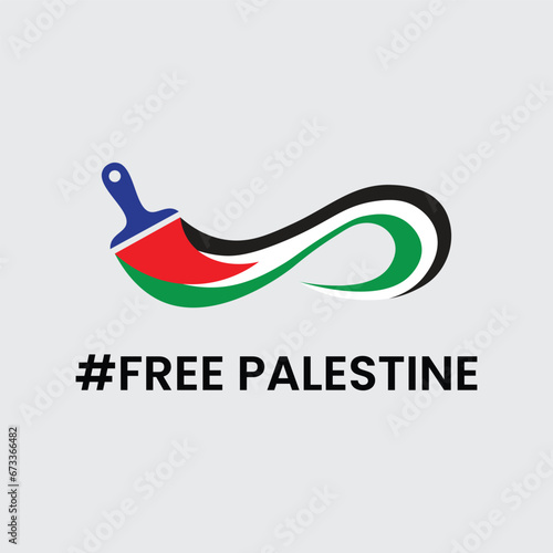 international day of solidarity with the palestinian people with flag and painting vector illustration