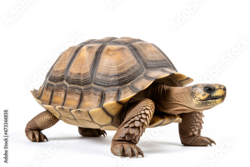 Steppe tortoise on white background © Venka