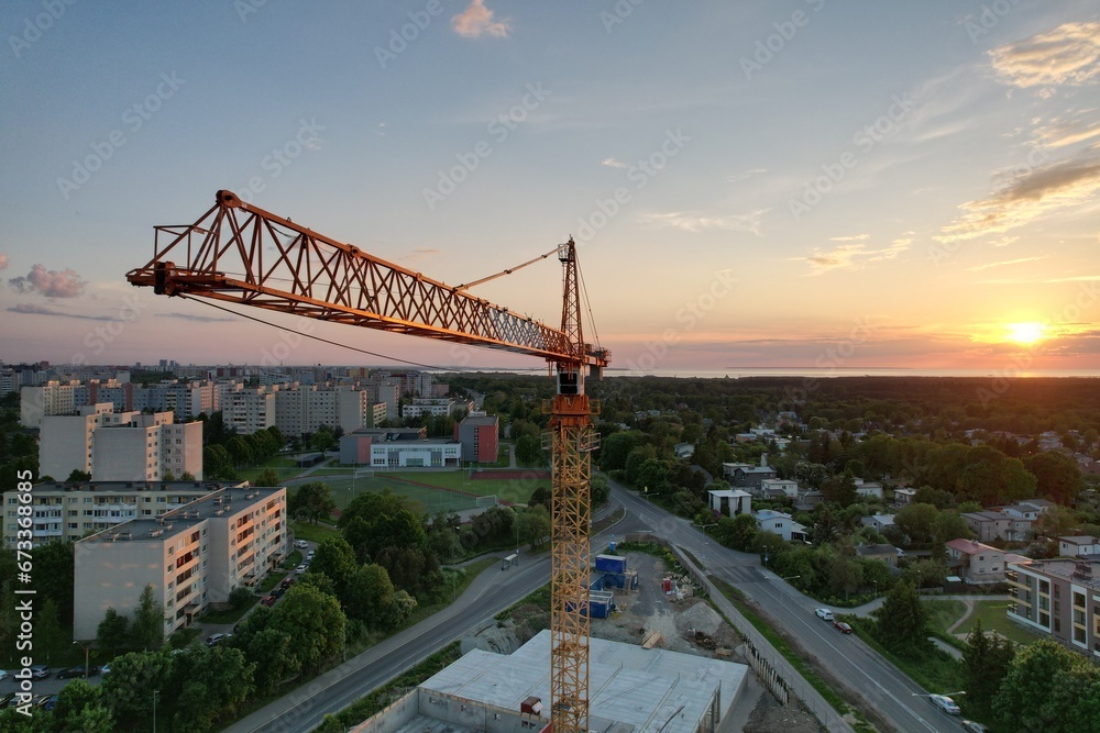 Obraz premium construction site with crane