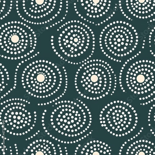 Dotted circles form a seamless pattern.