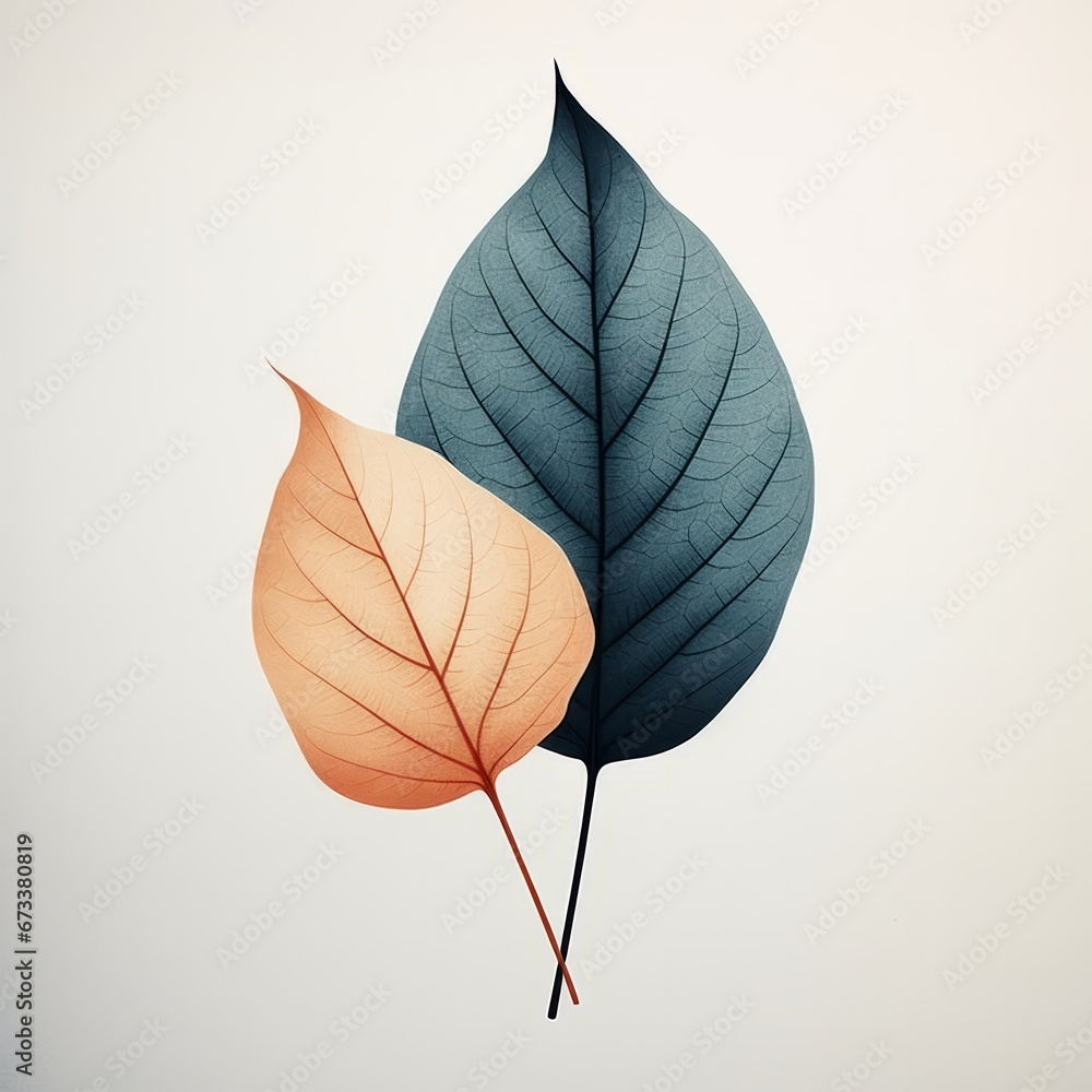 autumn leaf isolated on white background