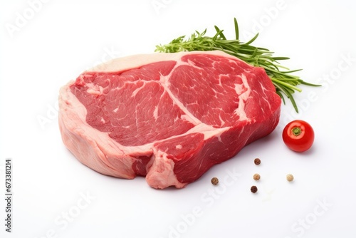 Steak, semi-cooked, semi-raw, medium, rare, and rare, white back, back photo