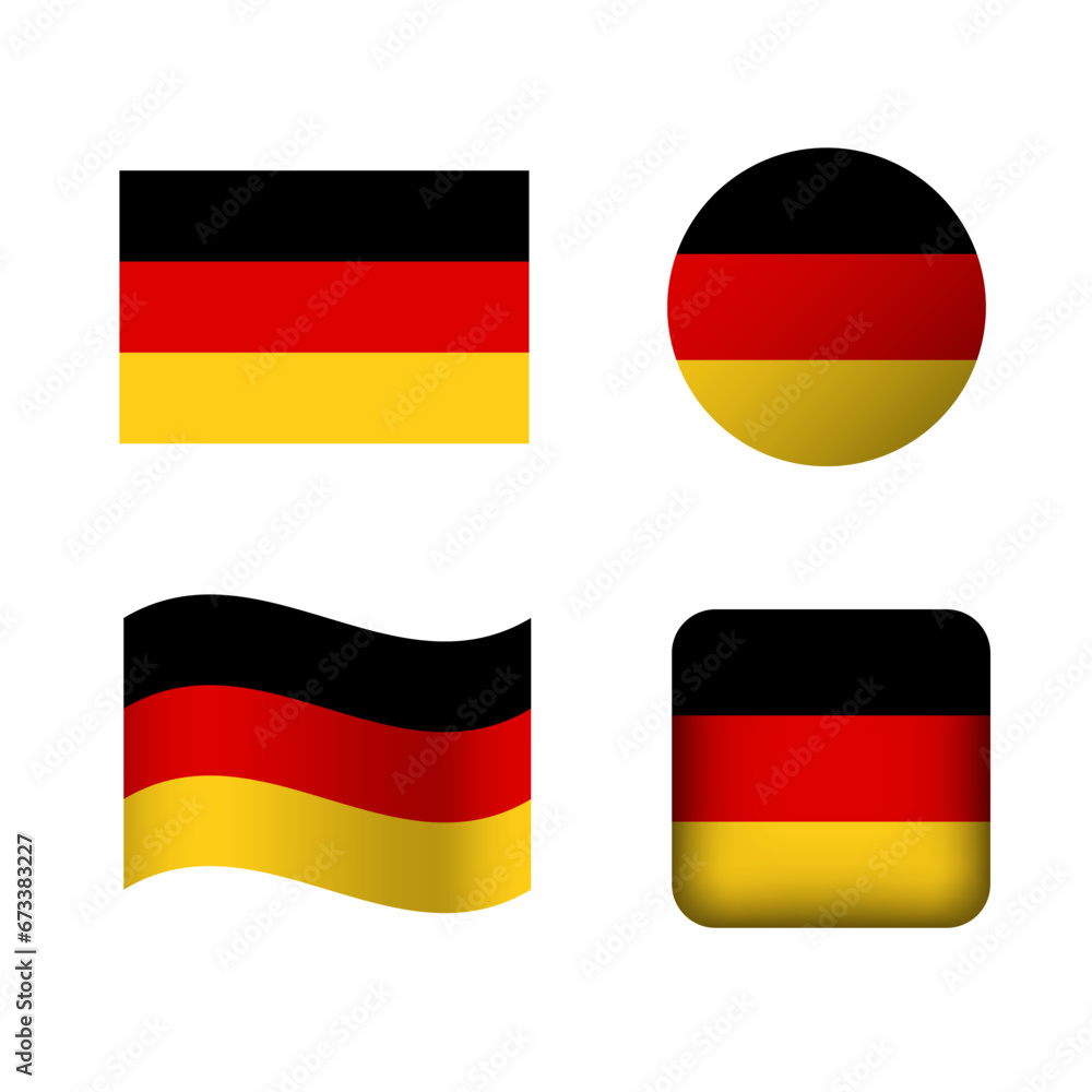 Obraz premium Vector Germany National Flag Icons Set
