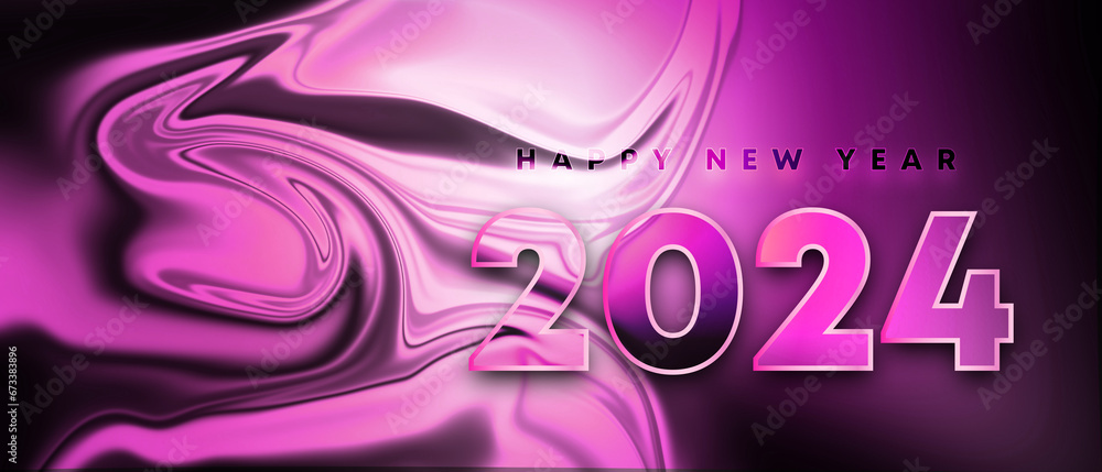 concept of 2024 Happy New Year posters