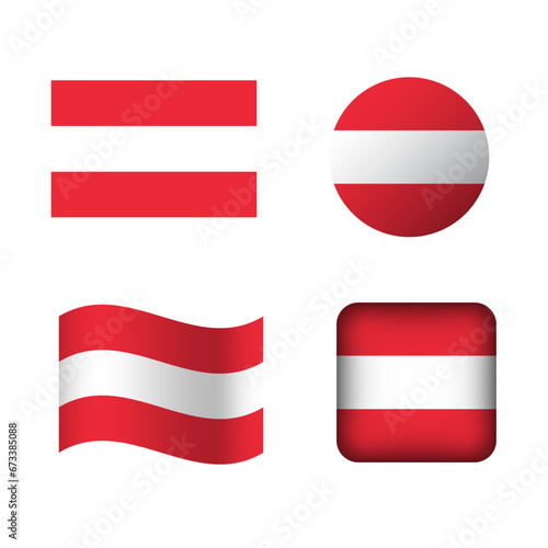 Free Download Vector Austria National Flag Icons Set - GFXLoad
