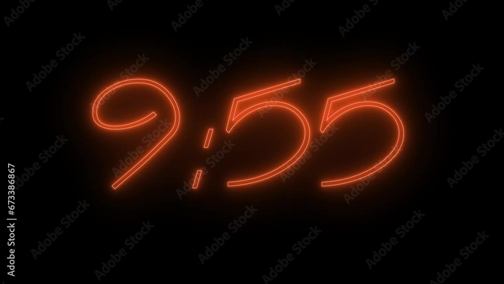 Neon lights timer, laser ray with ten minute counter Neon lights timer, laser ray with ten minute counter
